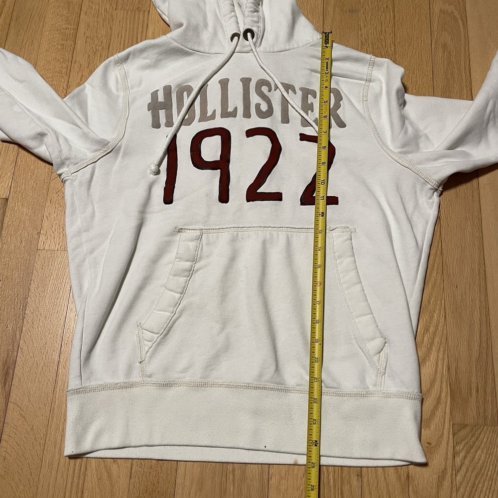 Y2K Vtg Hollister California 1922 Pullover Hoodie Women's Large White Spell Out - Picture 4 of 8